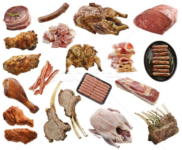 商业照片: 肉类 · 产品 · 孤立 ·白· 食品